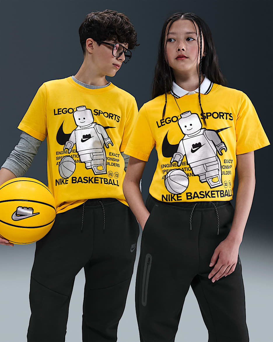 Nike x LEGO® Collection Older Kids' T-Shirt - Tour Yellow