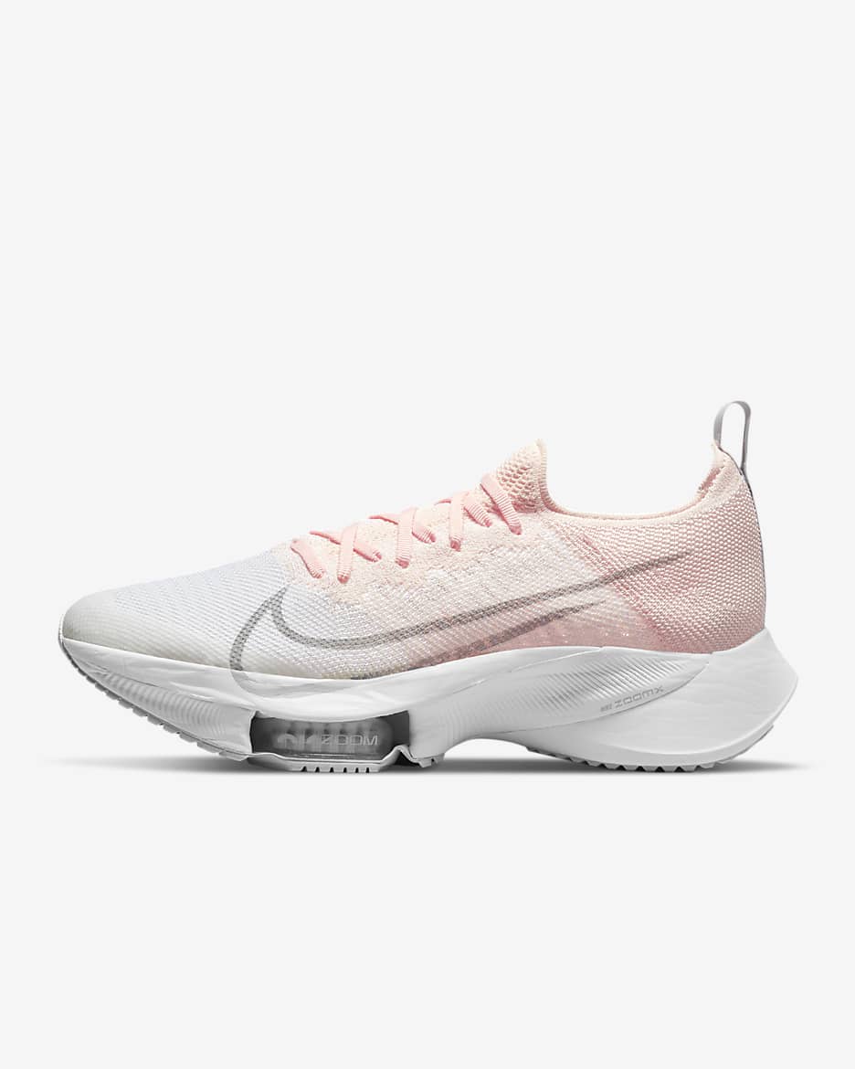 Nike Air Zoom Tempo NEXT% Women's Road Running Shoes - Sunset Tint/White/Igloo/Grey Fog