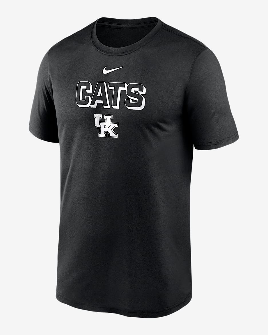 Playera universitaria Nike Dri-FIT para hombre Kentucky Sideline Legend - Negro