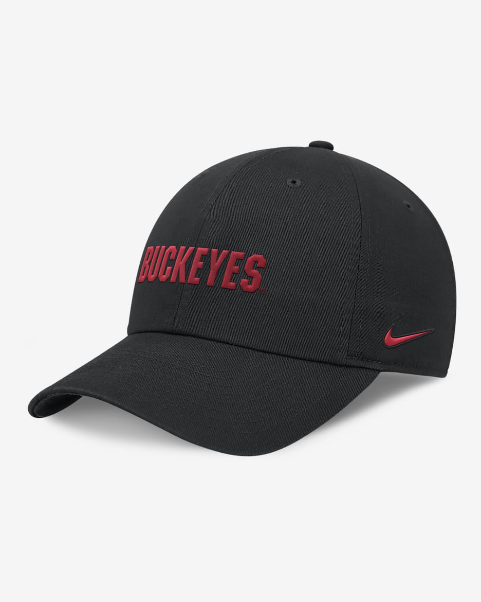 Ohio State Buckeyes On-Field Club Men's Nike Dri-FIT College Adjustable Hat - Black