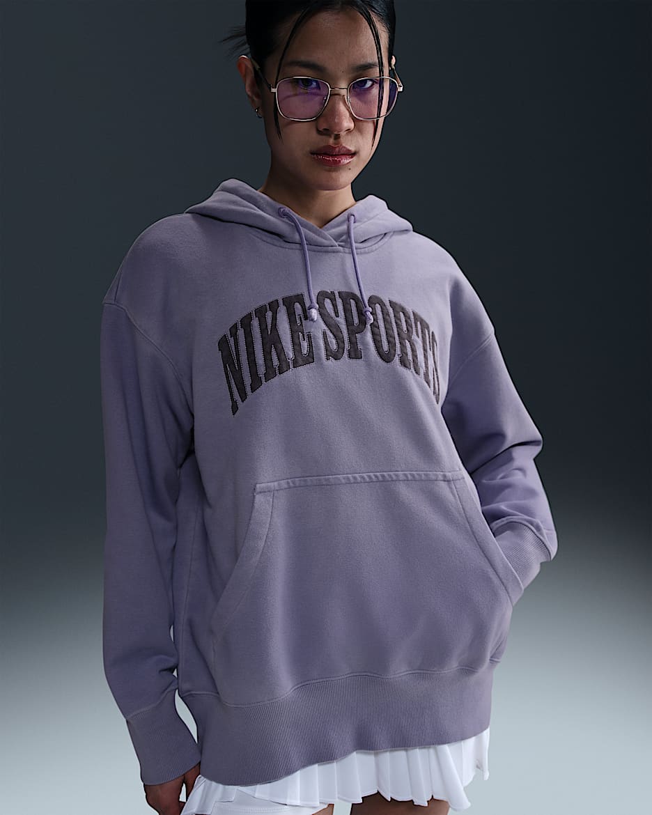 Sudadera con gorro de French Terry oversized para mujer Nike Sportswear Phoenix Fleece - Amatista empolvado