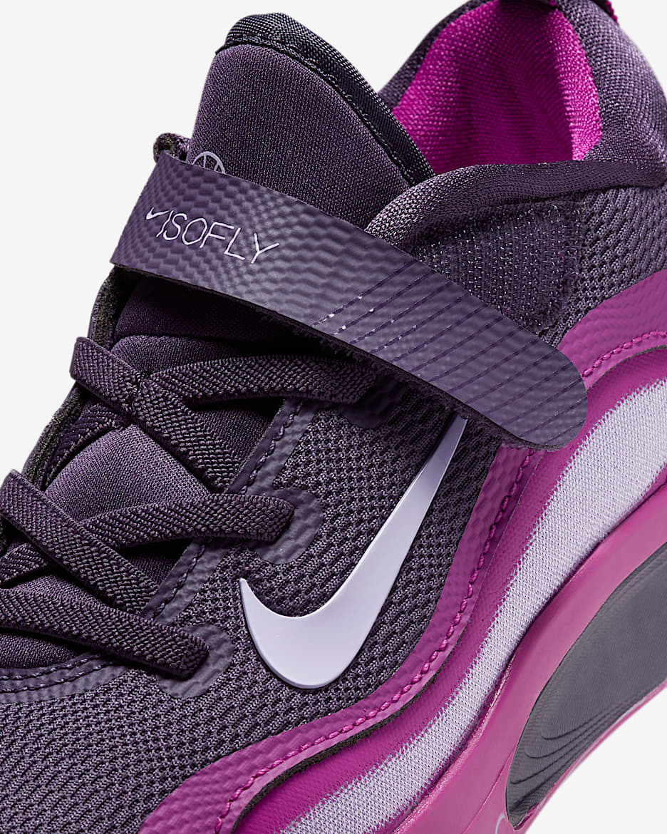 Nike IsoFly Little Kids' Shoes - Dark Raisin/Hot Fuchsia/Hydrangeas