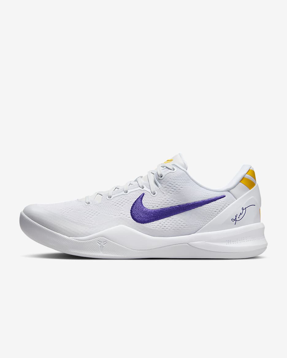 รองเท้าบาสเก็ตบอล Kobe VIII Protro - ขาว/University Gold/Court Purple