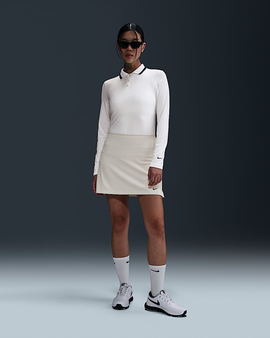 Nike Tour Women's Dri-FIT ADV Golf Skirt - Pale Ivory/Black