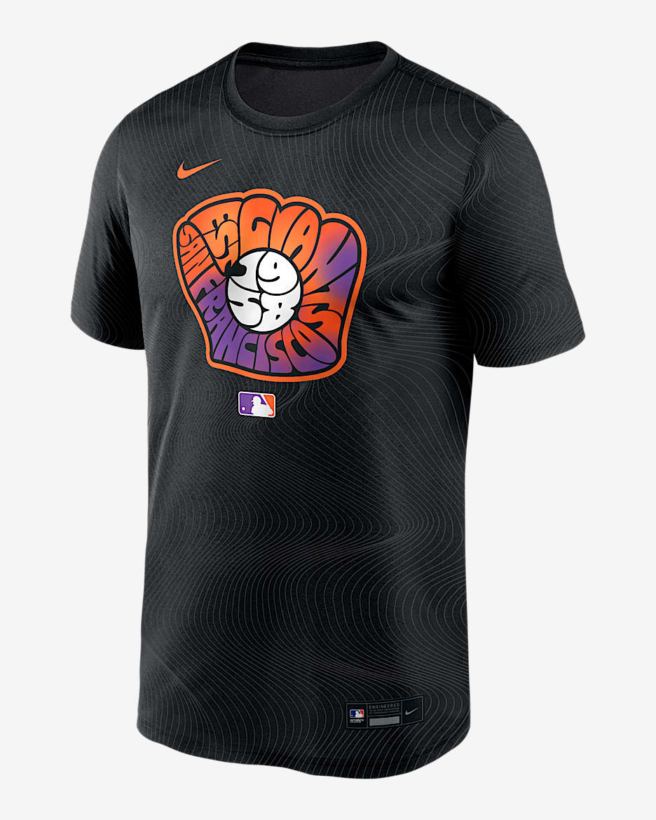 San Francisco Giants Authentic Collection City Connect Velocity Men's Nike Dri-FIT MLB T-Shirt - Anthracite