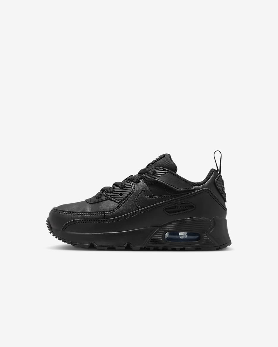 Nike Air Max 90 EasyOn Younger Kids' Shoes - Black/Black/White/Black