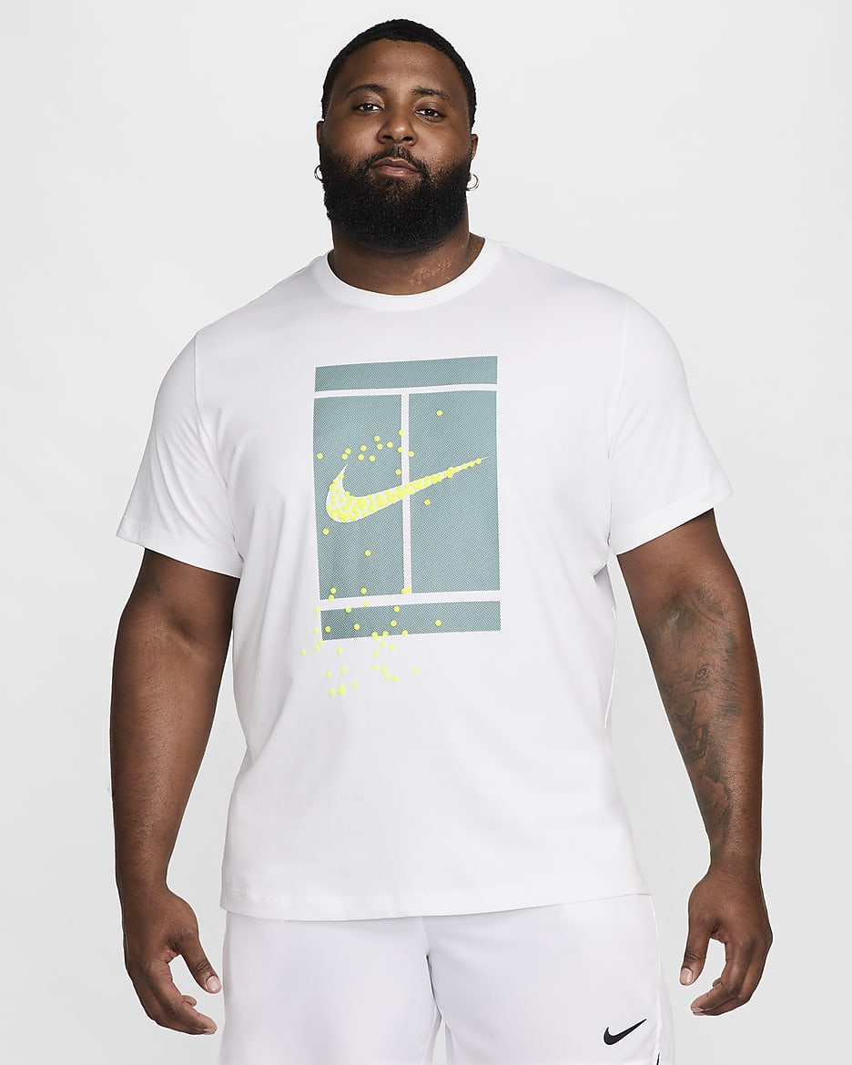 Playera de tenis para hombre NikeCourt - Blanco