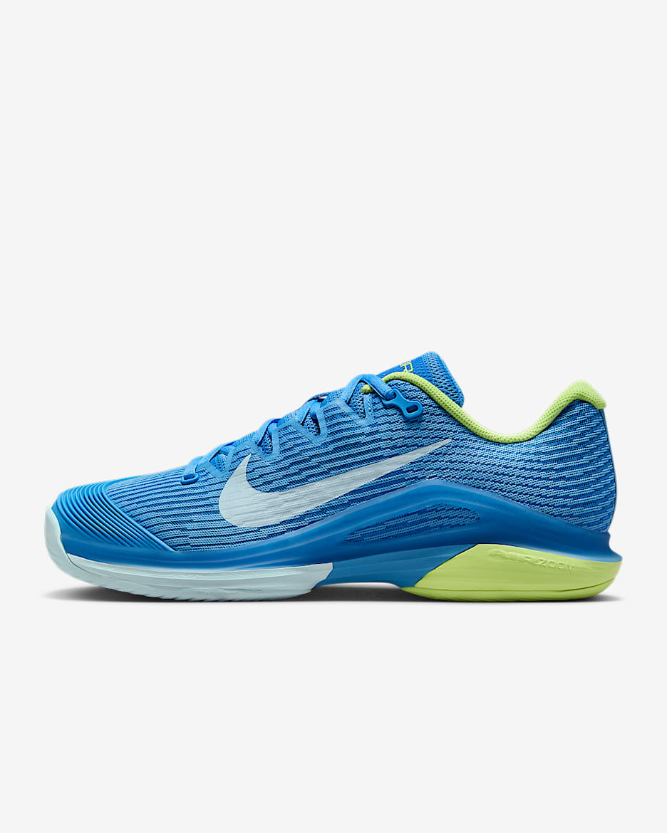 Nike Vapor 12 Women's Hard Court Tennis Shoes - Blue Beyond/Light Lemon Twist/Star Blue/Glacier Blue