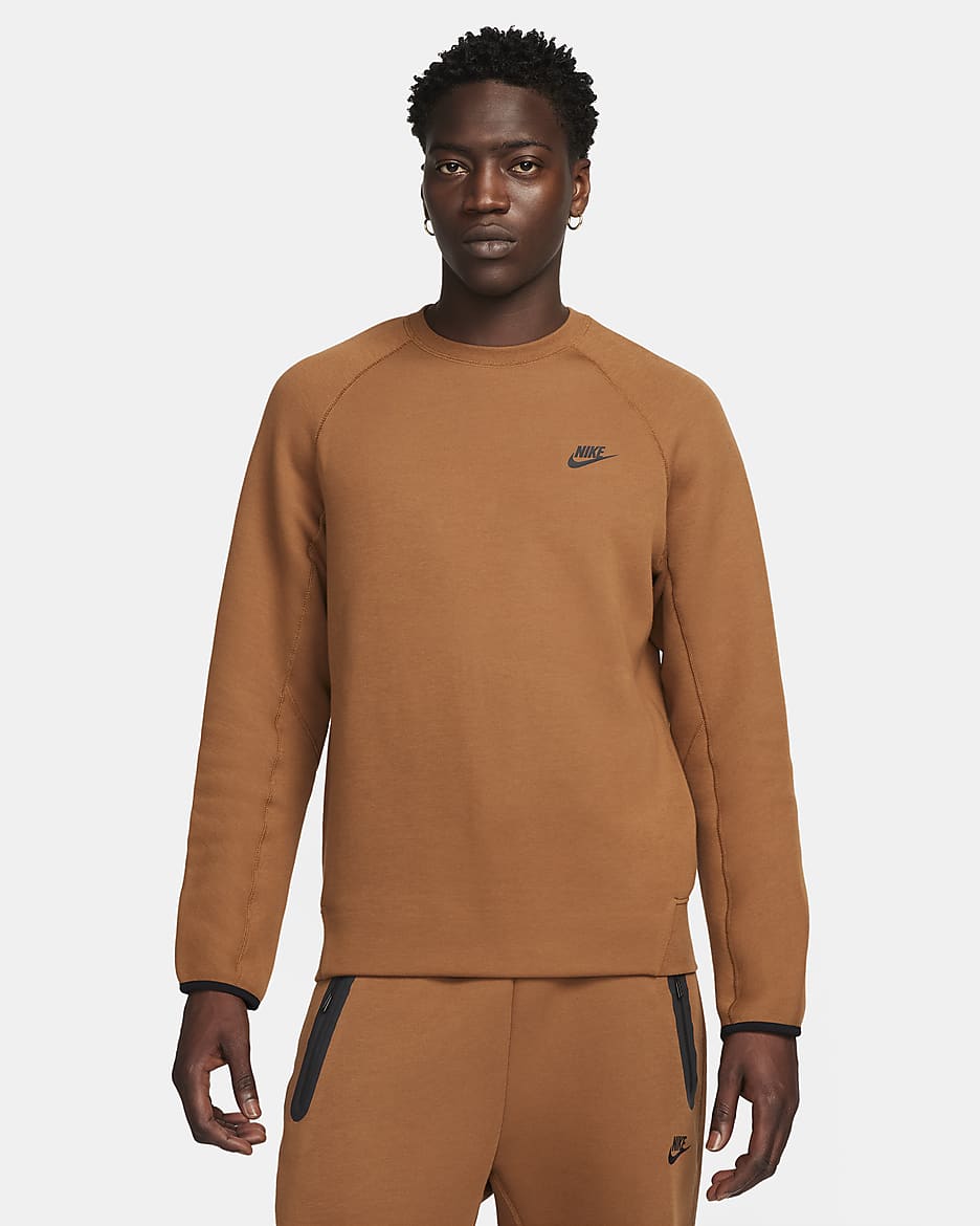 Nike Sportswear Tech Fleece Men's Crew - Light British Tan/Black