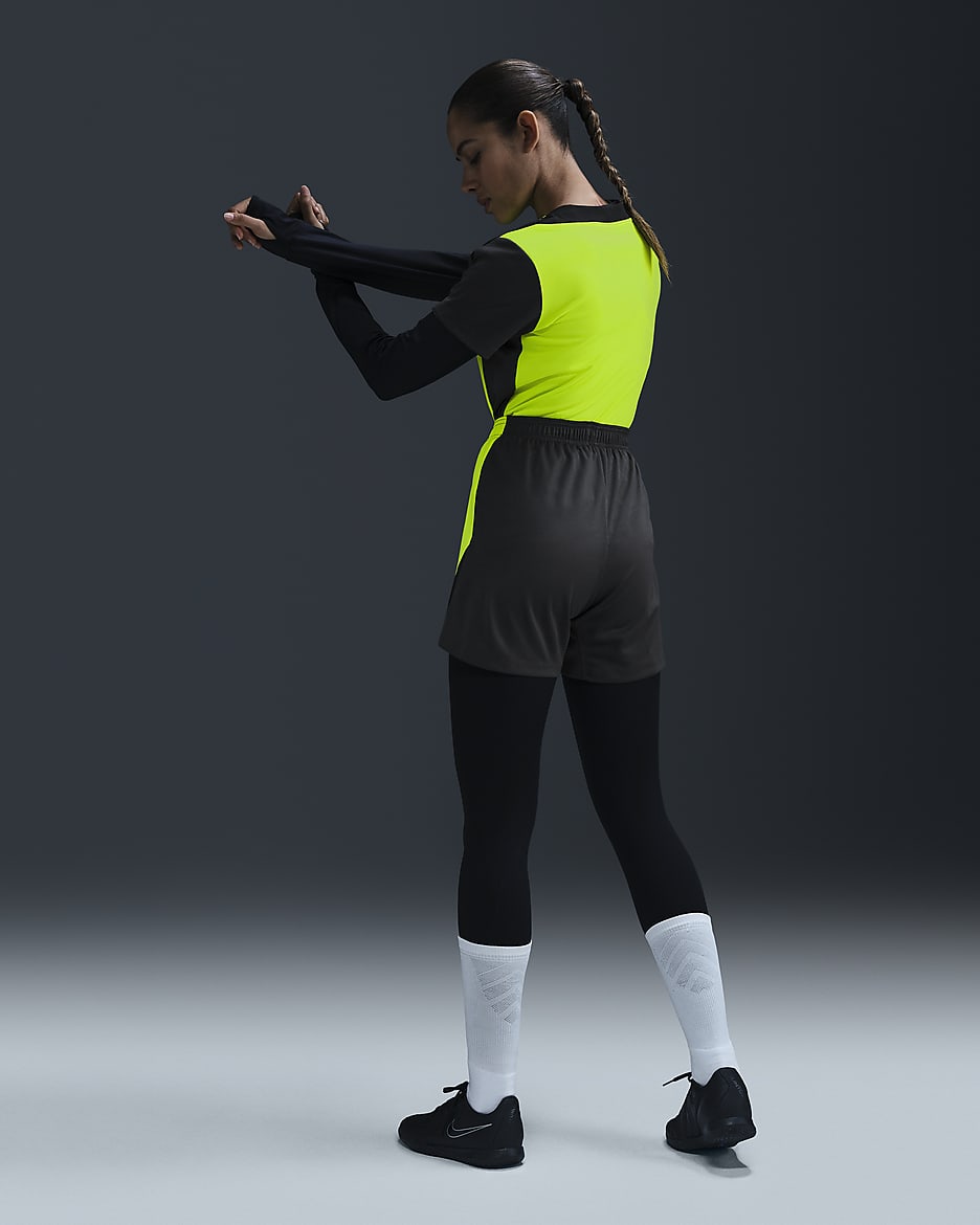 Nike Strike Dri-FIT Fußballshorts für Damen - Anthracite/Schwarz/Volt/Volt