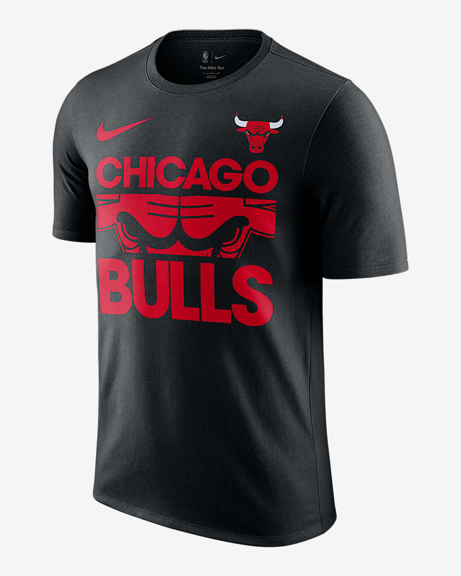 Chicago Bulls Courtside Nike NBA Erkek Tişörtü - Siyah
