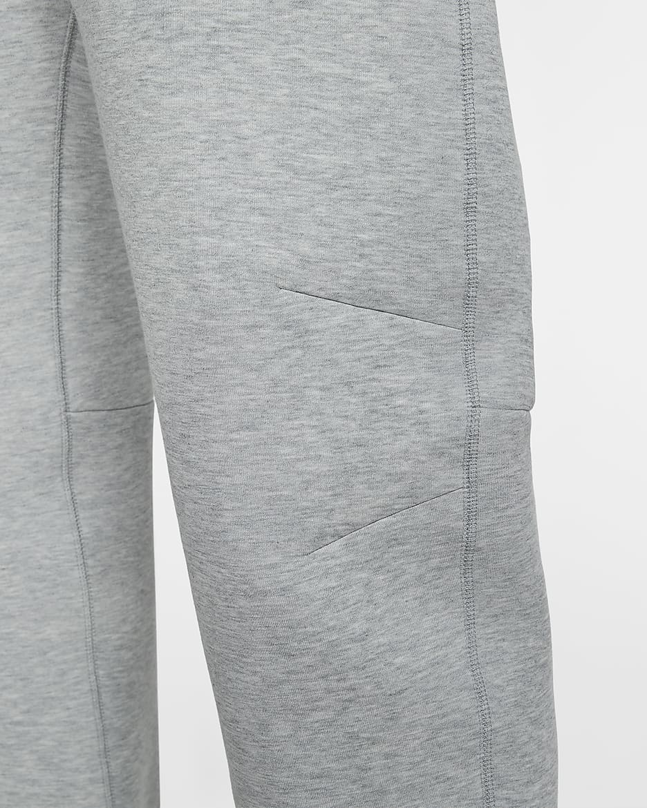 Nike Tech Men's Fleece Open-Hem Trousers - Dark Grey Heather/Black