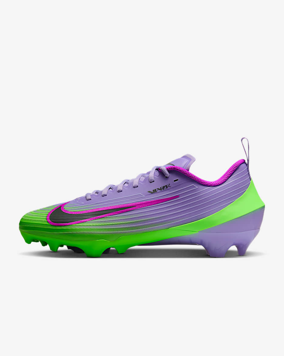 Tacos de fútbol americano Nike Vapor Speed 3 - Hortensias/Verde strike/Muñeca/Gris humo oscuro