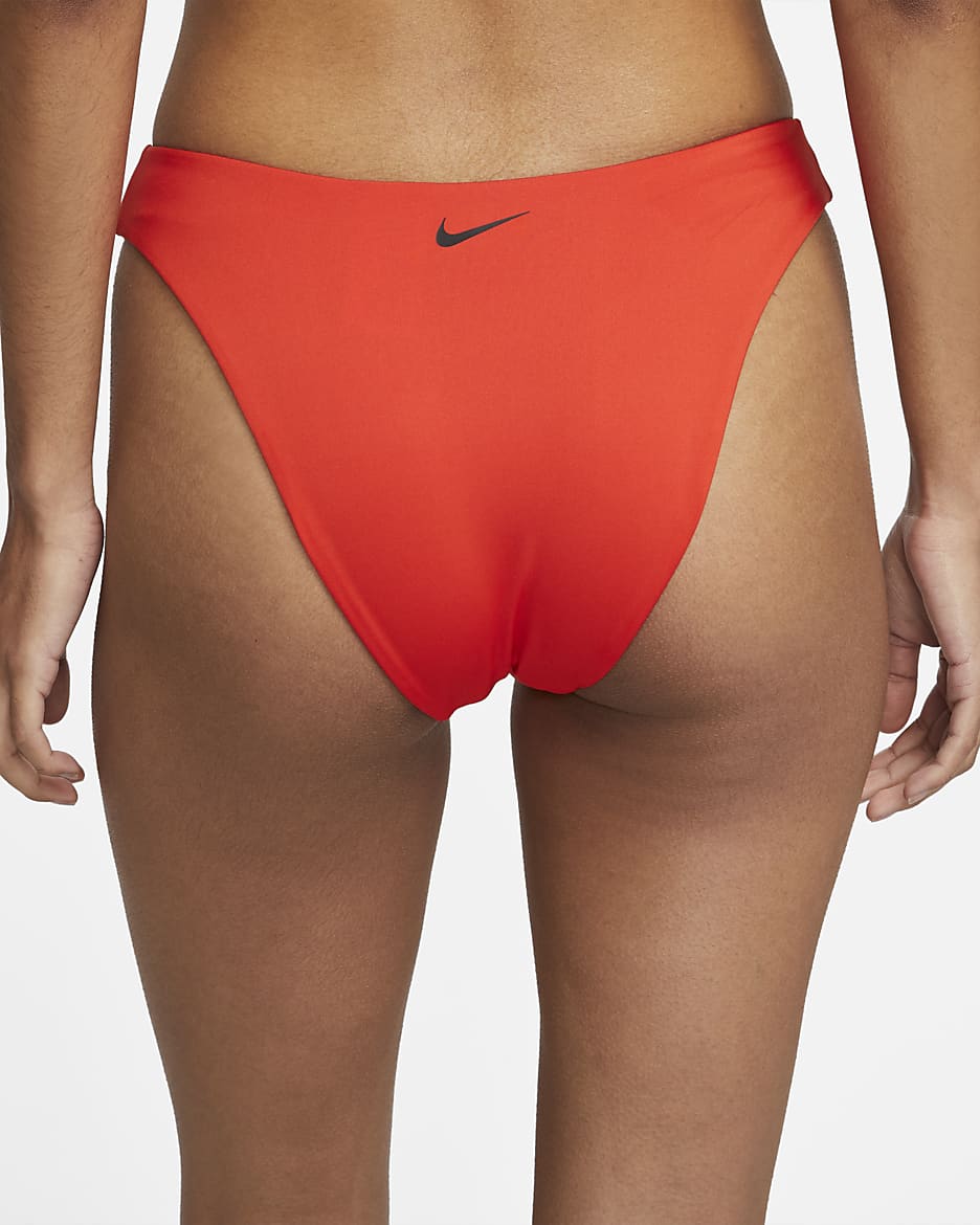 Parte inferior de traje de baño estilo Sling para mujer Nike Essential - Rojo picante