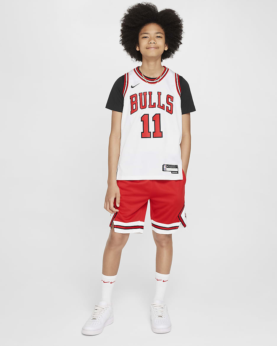 Kraťasy Nike NBA Swingman Chicago Bulls 2023/24 Icon Edition pro větší děti (chlapce) - University Red