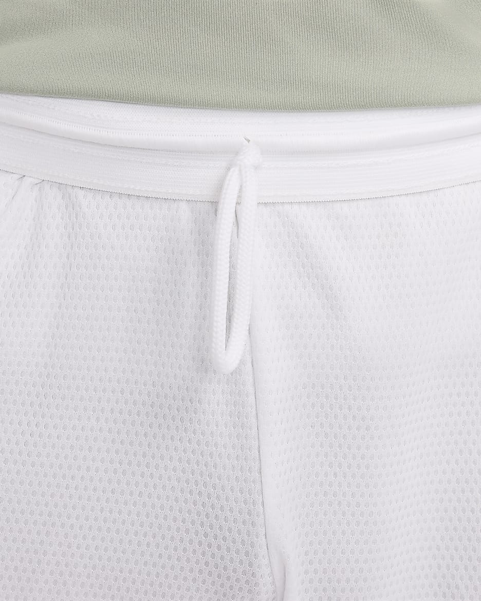 Short de basketball 20 cm Dri-FIT Nike Icon pour homme - Blanc/Blanc/Noir/Noir