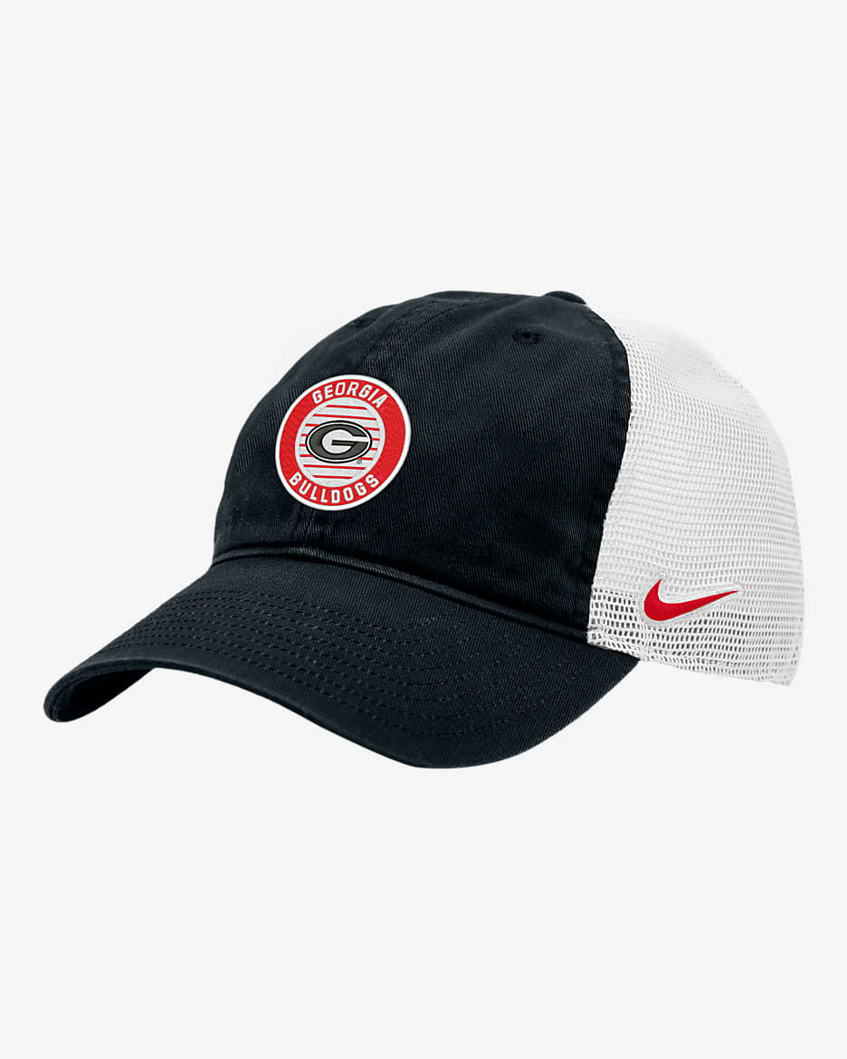 Gorra de rejilla Nike College Georgia Heritage86 - Negro