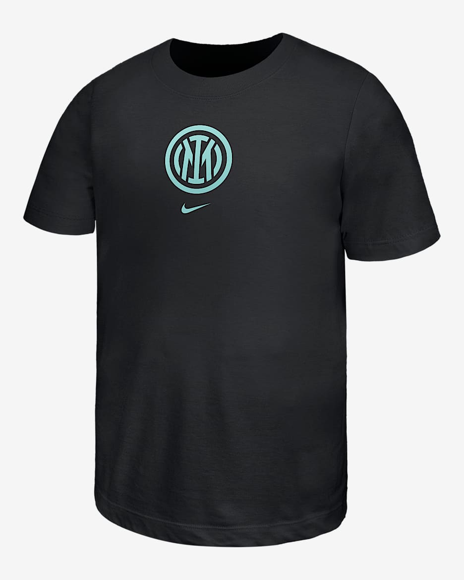 Playera de fútbol Nike para niños talla grande Inter Milan Core - Negro