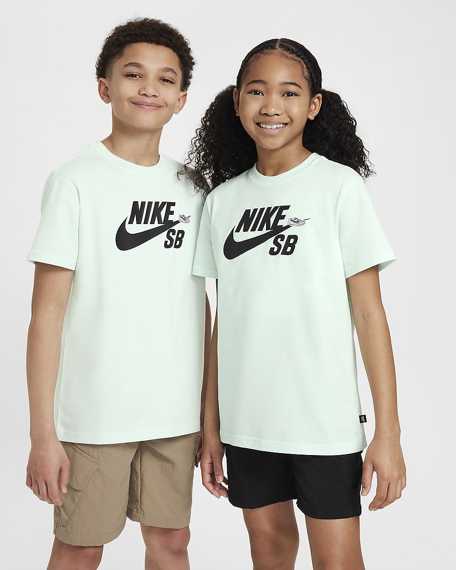 Nike SB Older Kids' T-Shirt - Barely Green