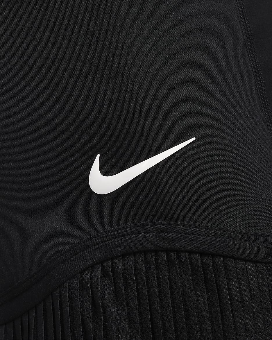 Jupe de tennis Dri-FIT Nike Advantage pour femme - Noir/Noir/Blanc