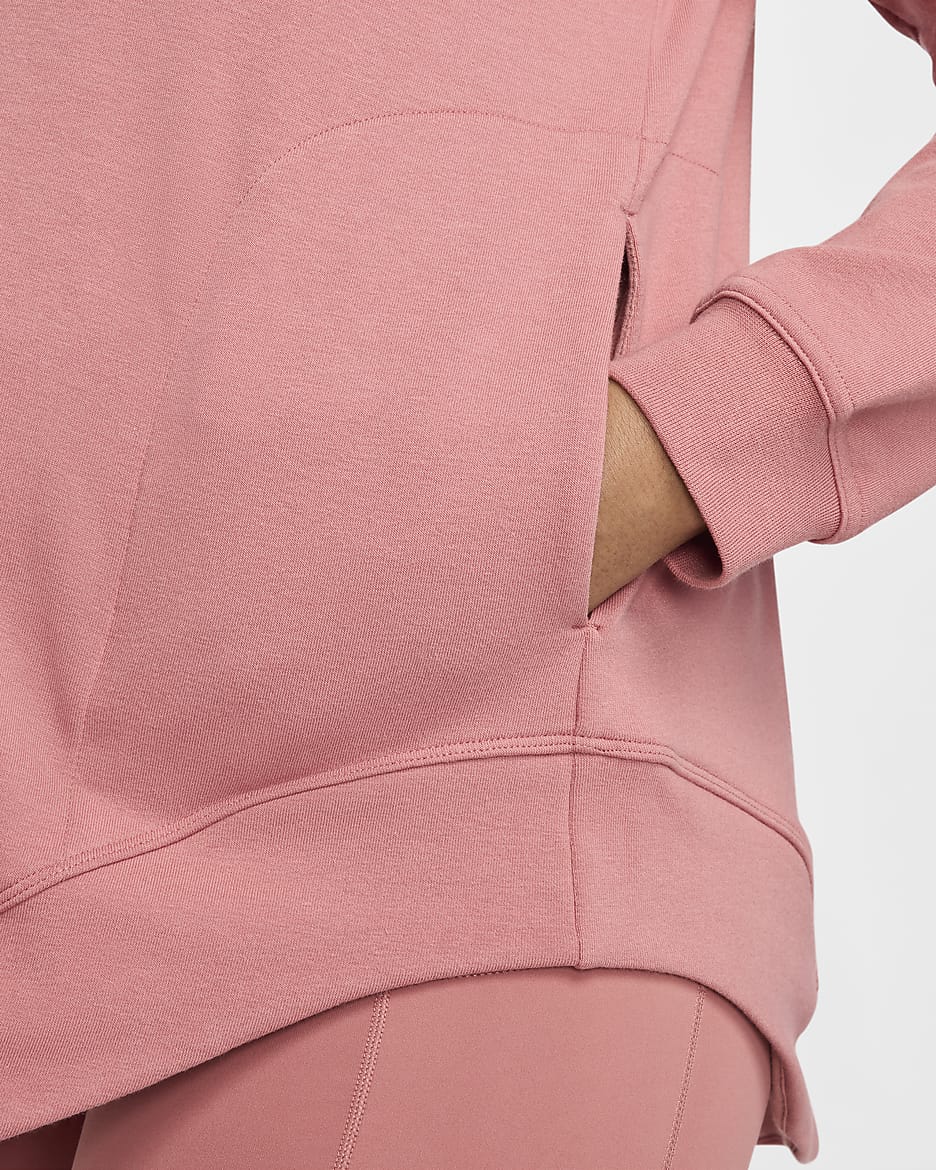 Sudadera reversible de tejido French Terry para mujer (Maternity) Nike (M) One - Rosa cañón