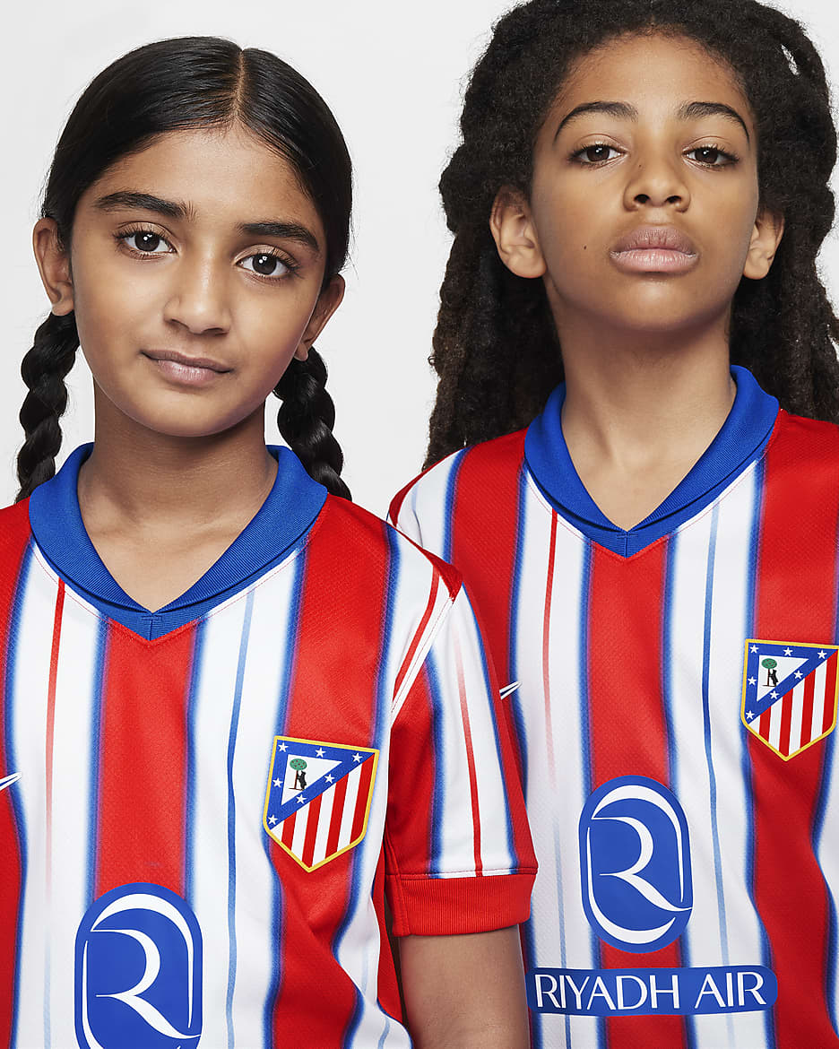 Atlético Madrid 2024/25 Stadium Home Older Kids' Nike Dri-FIT Football Replica Shirt - Hyper Royal/Light Crimson/White