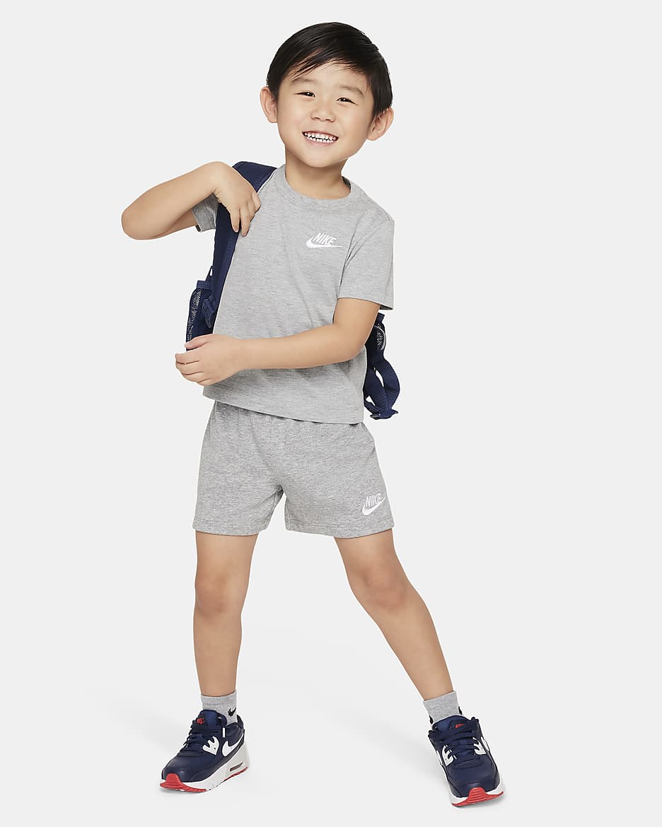 Nike Toddler 2-Piece Knit Shorts Set - Dark Grey Heather