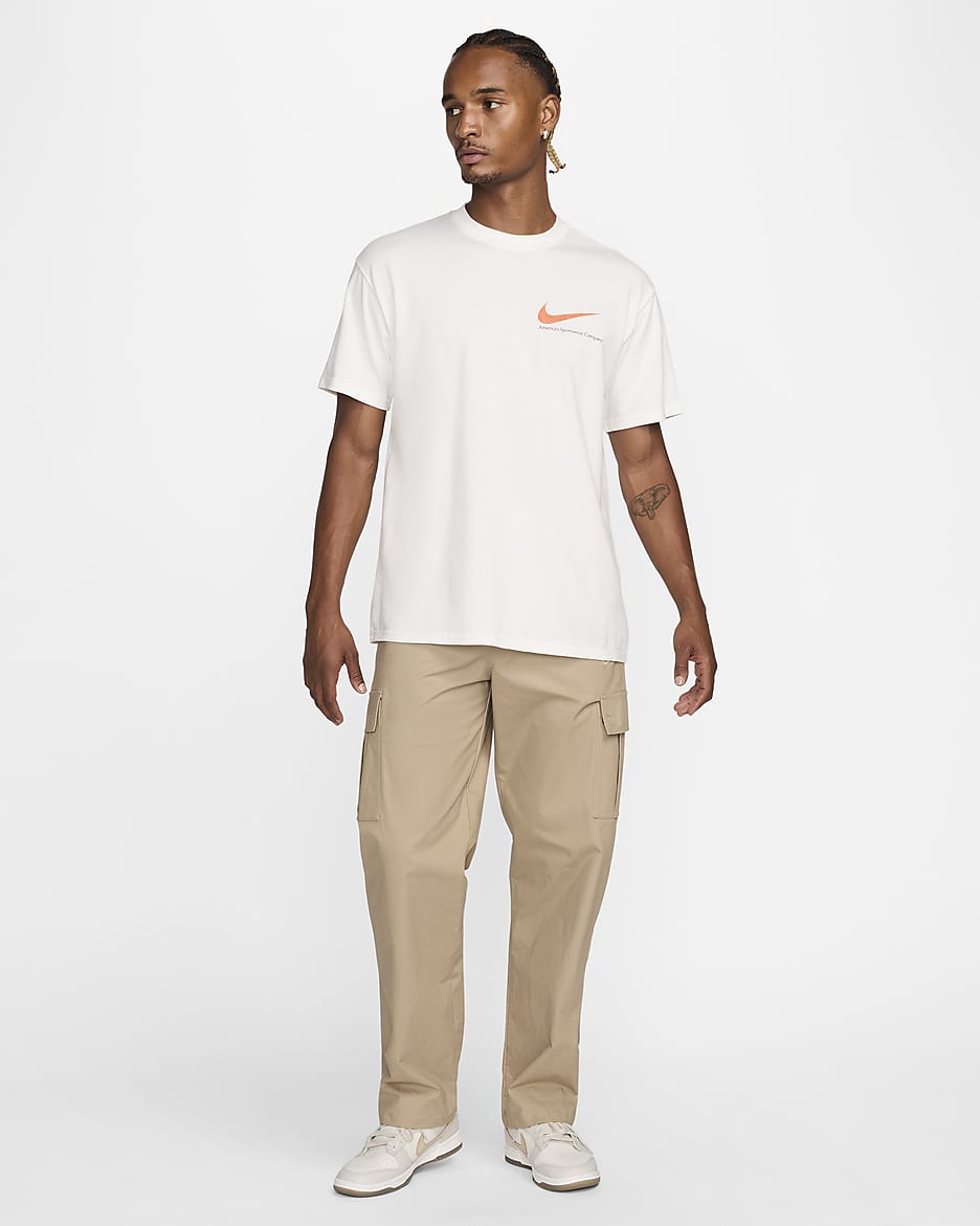 Nike Sportswear Men's Max90 T-Shirt - Summit White/Safety Orange