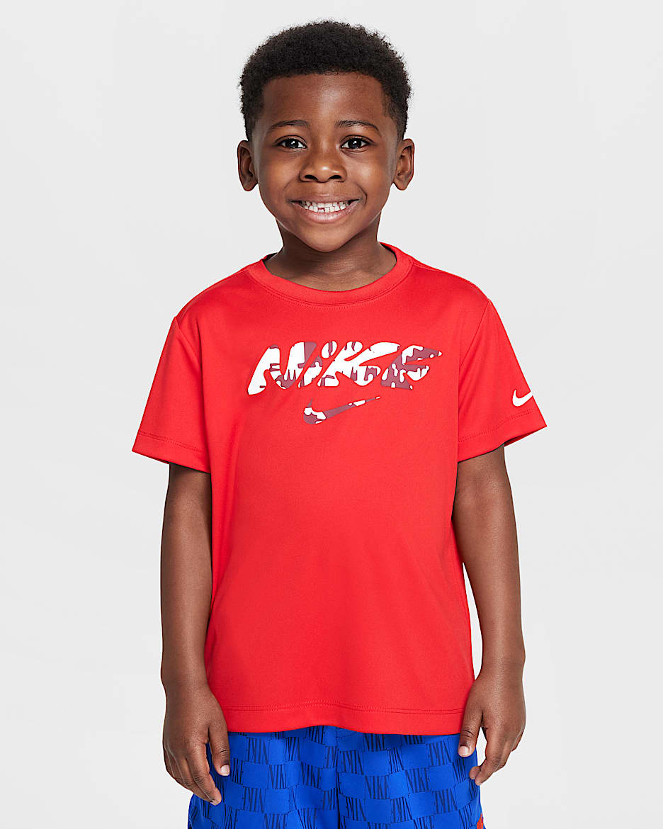 Nike Dri-FIT Little Kids' Multi Bold Graphic Top - University Red