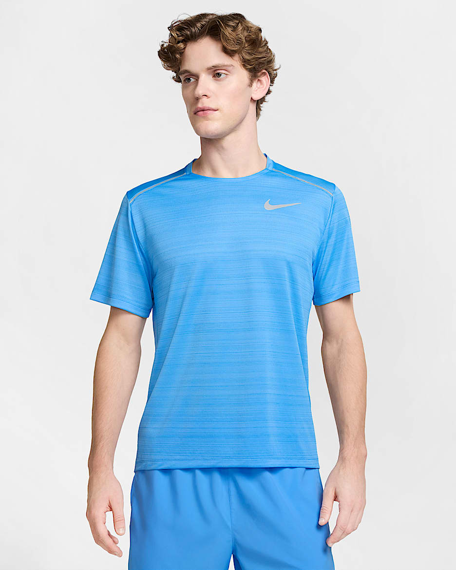Nike Dri-FIT Miler Men's Short-Sleeve Running Top - University Blue