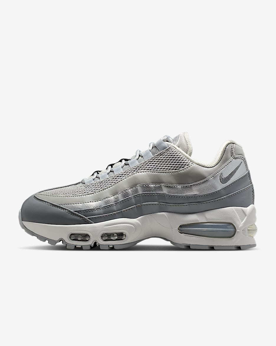 Nike Air Max 95 Big Bubble SE Sko för kvinnor - Grey Fog/Particle Grey/Photon Dust/Metallic Silver