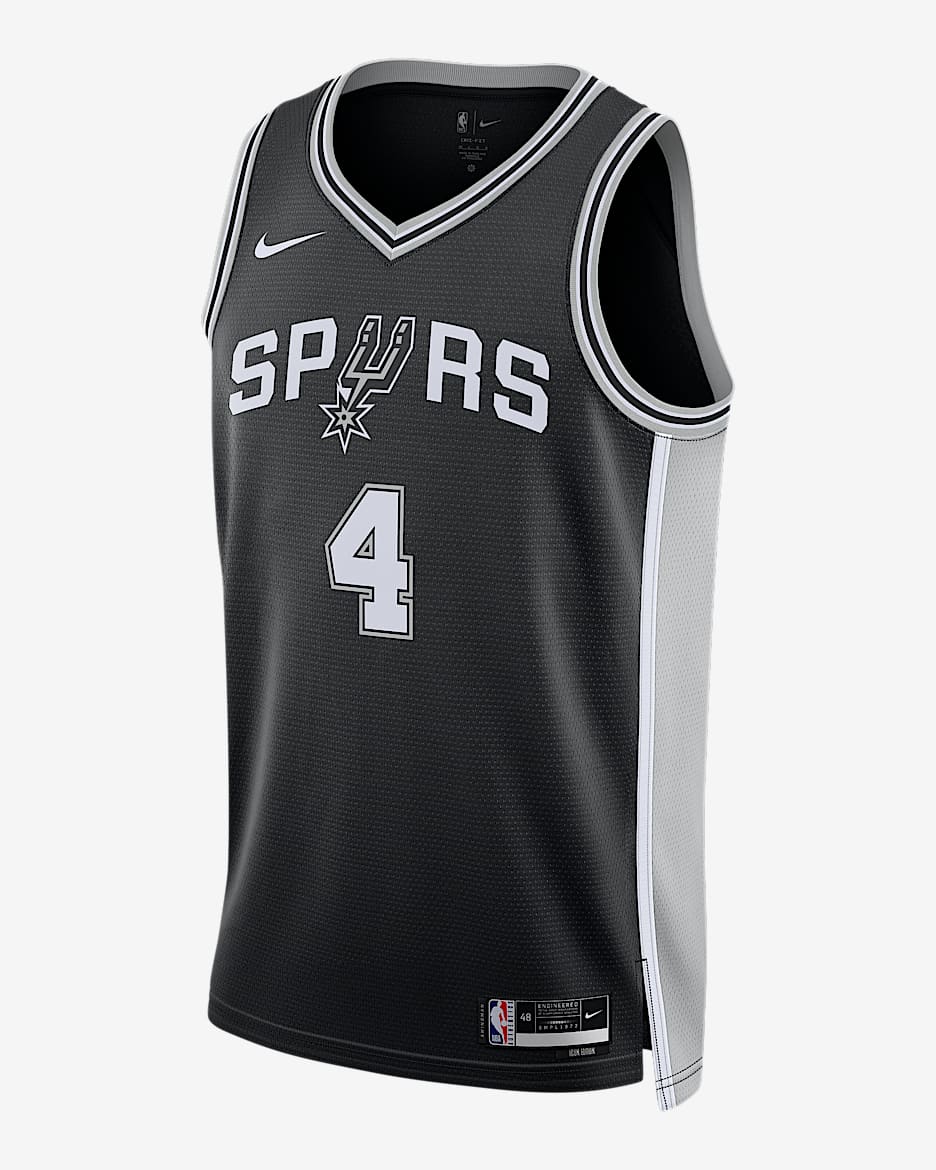 San Antonio Spurs Icon Edition 2022/23 Men's Nike Dri-FIT NBA Swingman Jersey - Black