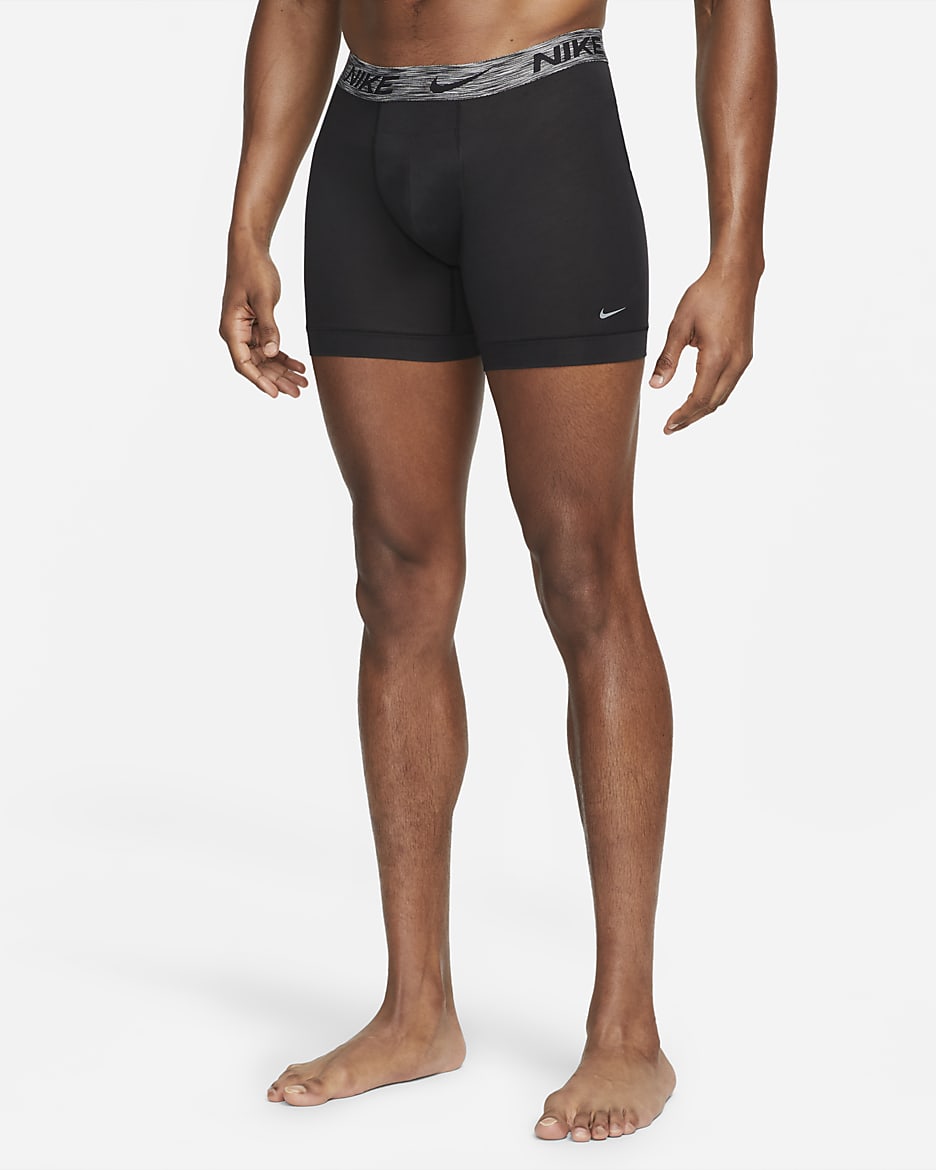 Nike Dri-FIT ReLuxe Men's Boxer Briefs (2-Pack) - Black