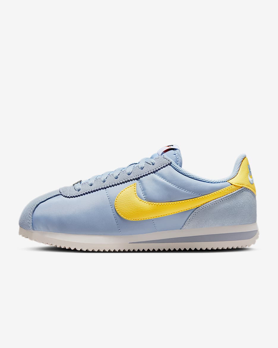 Nike Cortez Textile Shoes - Light Armory Blue/Sail/Safety Orange/Lightning