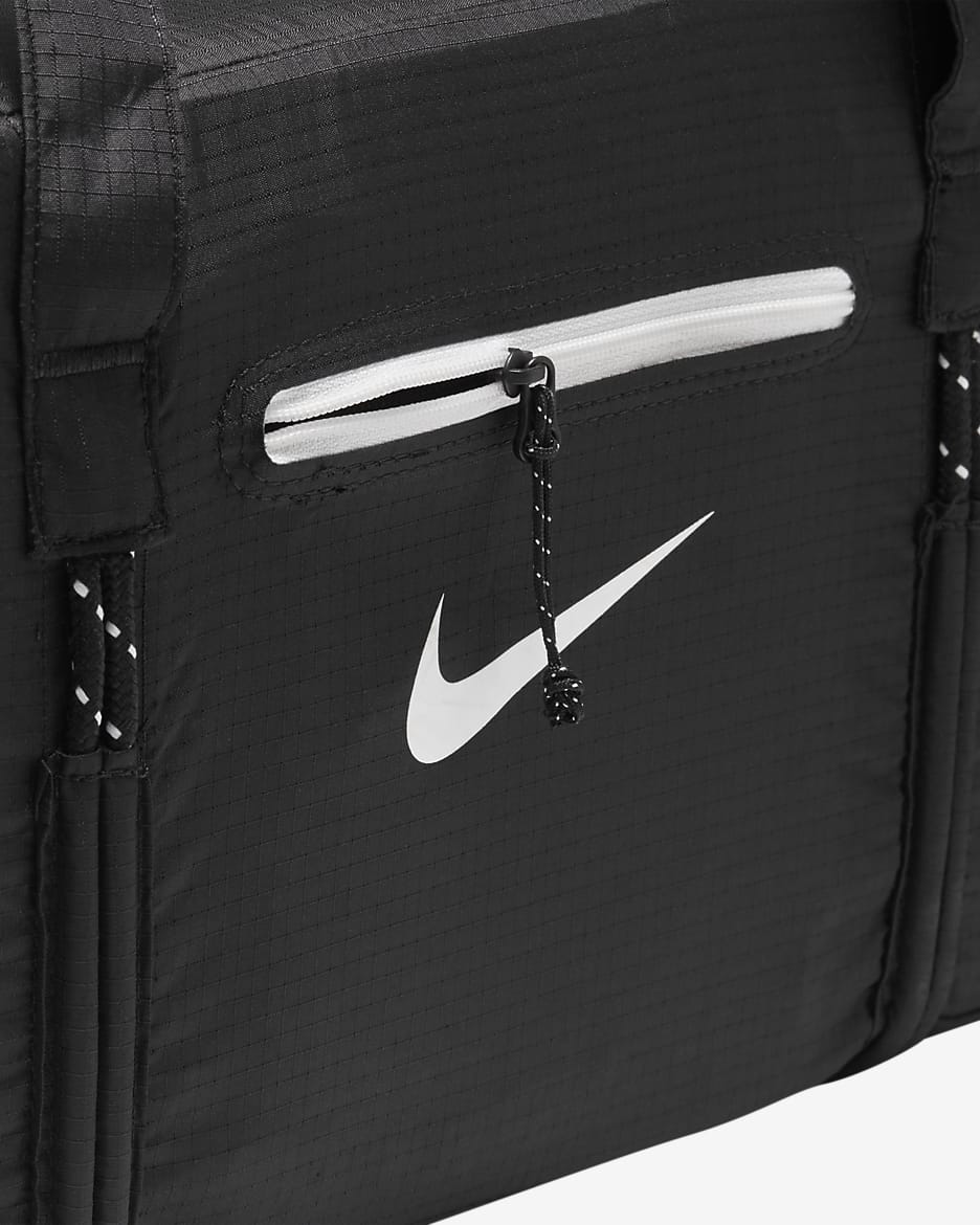 Nike Stash Duffel (21L) - Black/Black/White