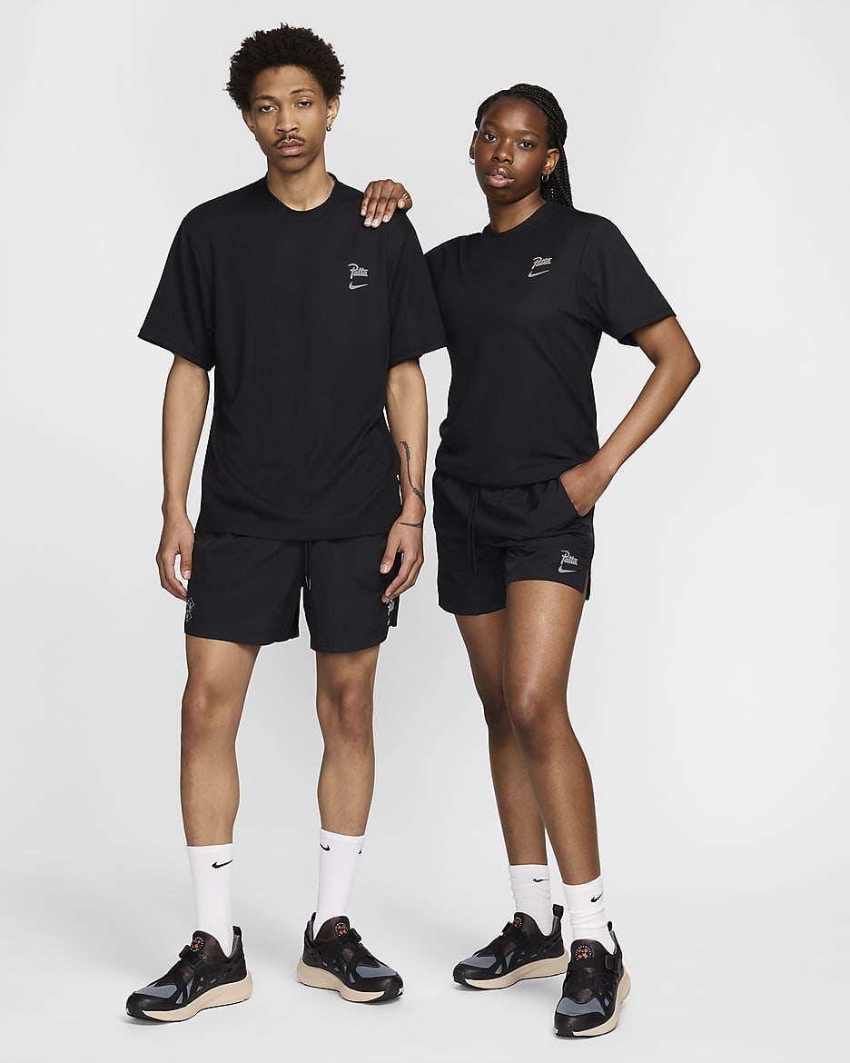 Męski T-shirt z krótkim rękawem Nike x Patta Running Team - Czerń