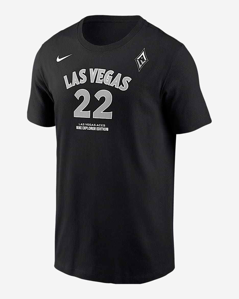 A'ja Wilson Las Vegas Aces Men's Nike WNBA T-Shirt - Black