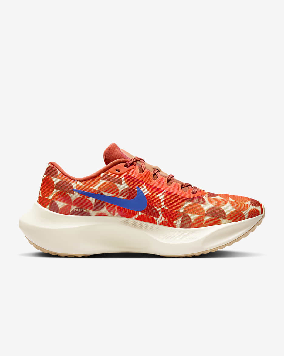 Nike Zoom Fly 5 Premium Men's Road Running Shoes - Safety Orange/Burnt Sunrise/Sesame/Hyper Royal