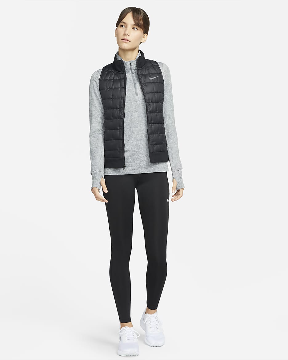 Veste de running sans manches à garnissage synthétique Nike Therma-FIT pour Femme - Noir