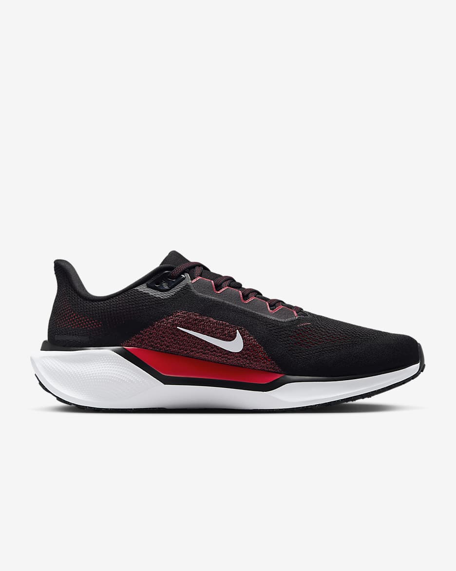 Nike Pegasus 41 Men's Road Running Shoes - Black/Fire Red/White