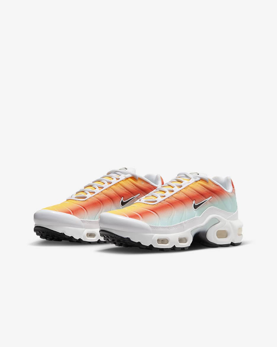 Nike Air Max Plus sko til store barn - Hvit/Cosmic Clay/Lightning/Svart