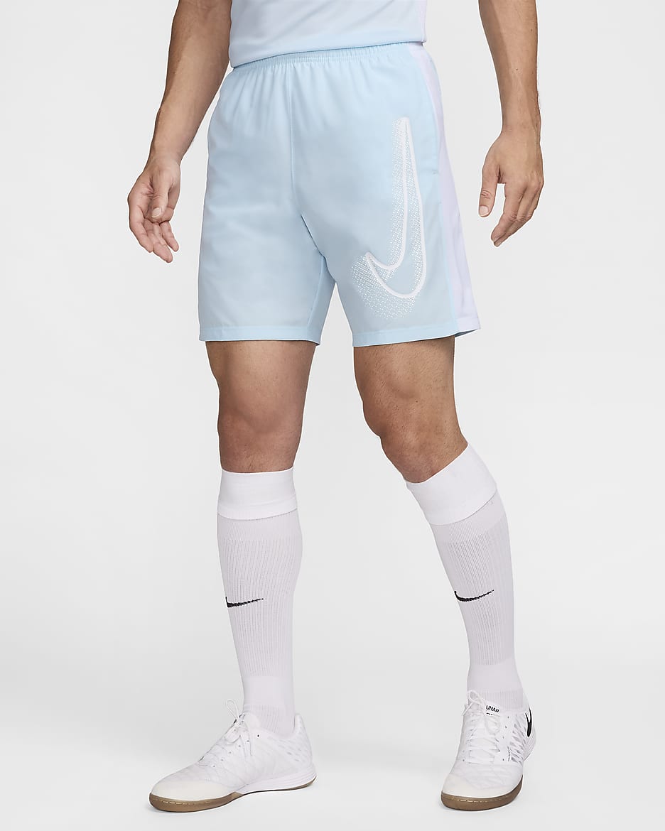 Shorts de fútbol para hombre Nike Academy - Azul glacial/Blanco/Blanco