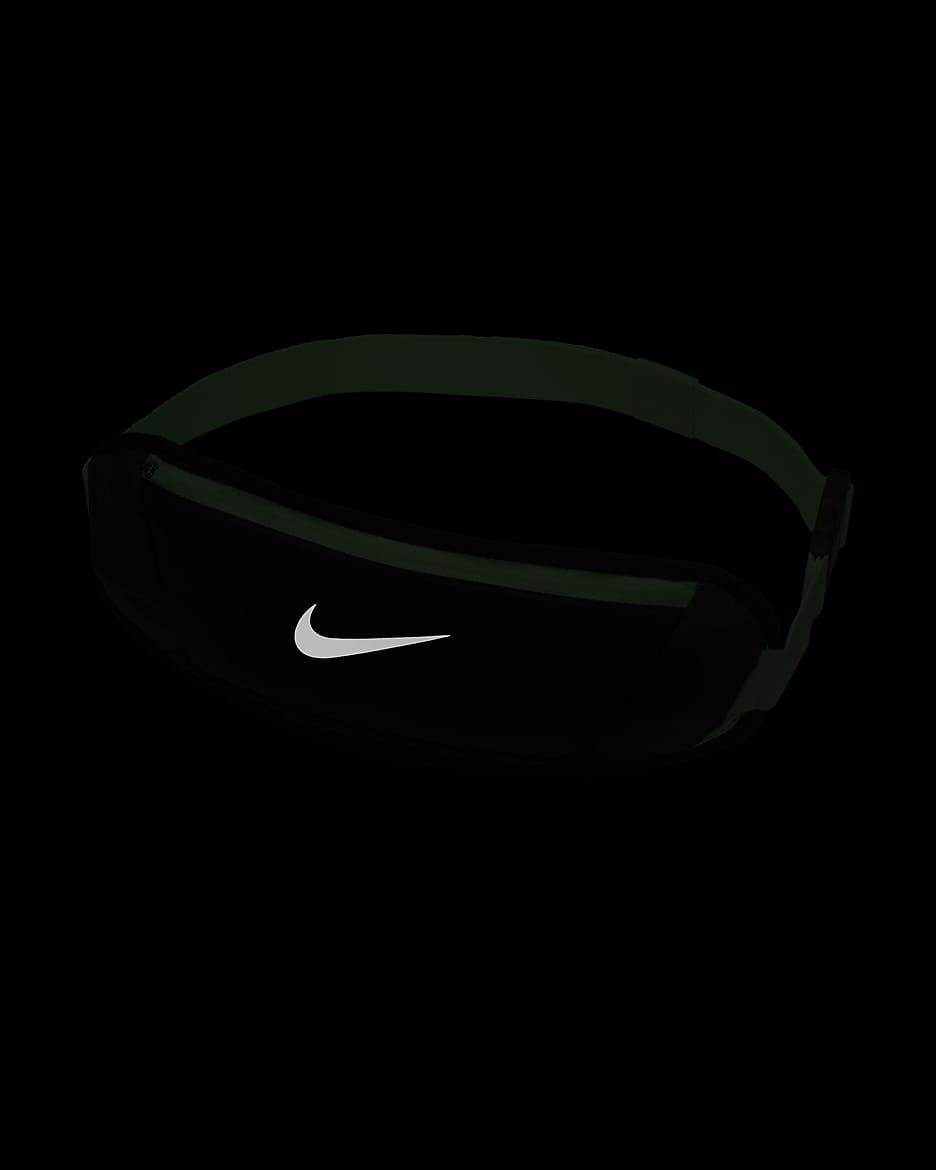 Nike Challenger Riñonera de running (Grande, 1 l) - Negro/Vapor Green/Plata