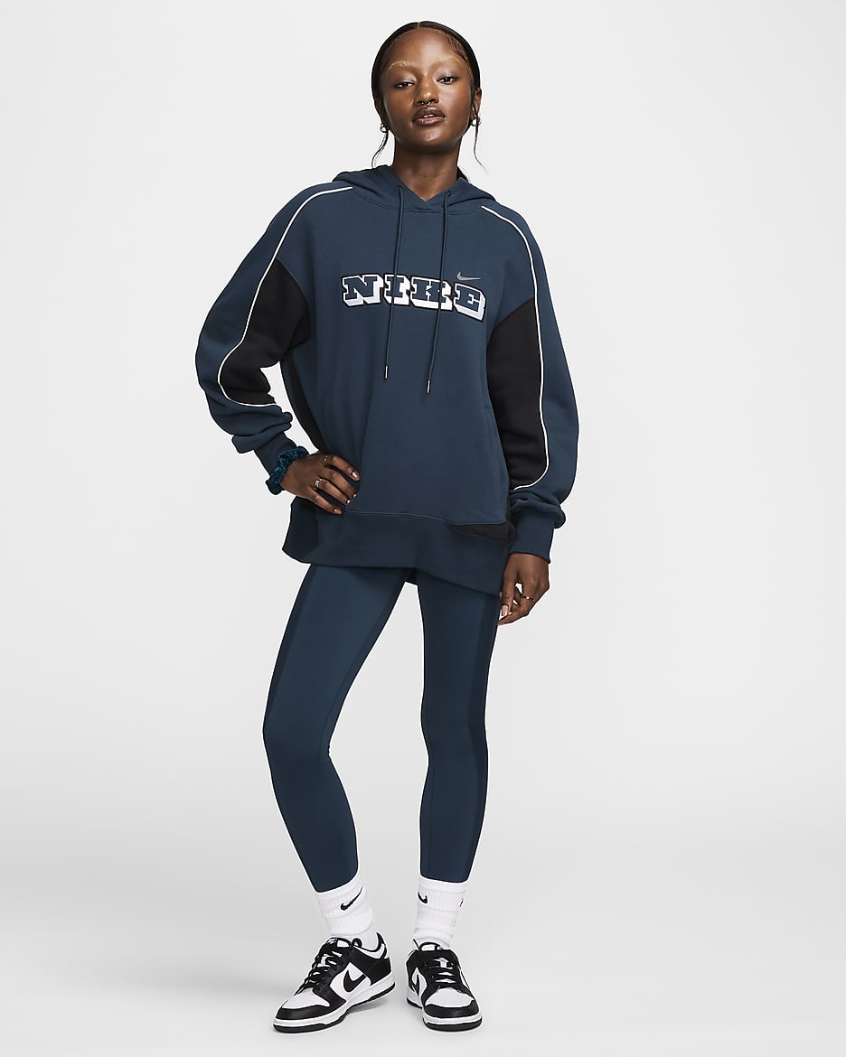 Nike One Wrap Women's High-Waisted 7/8 Leggings - Armory Navy/White