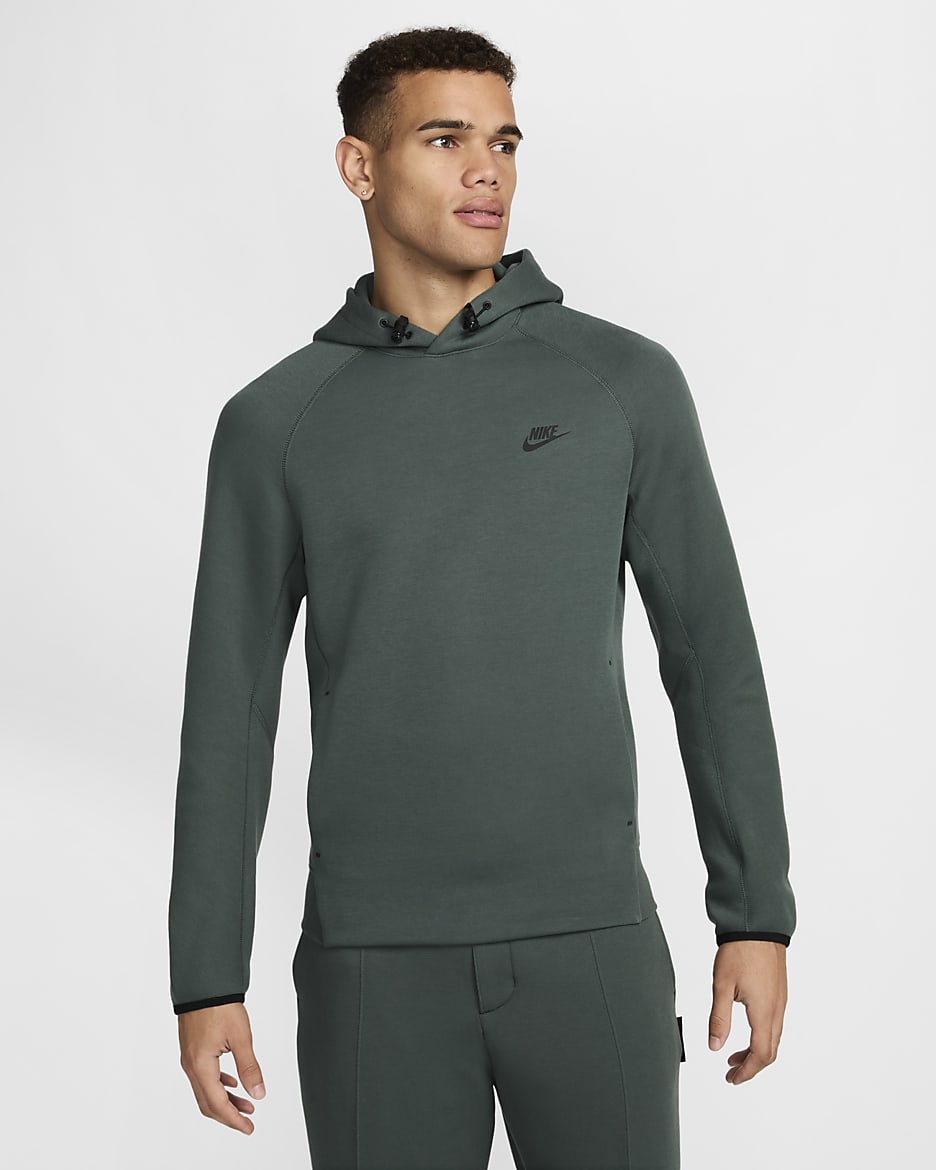 Sudadera con gorro sin cierre para hombre Nike Sportswear Tech Fleece - Verde vintage/Negro