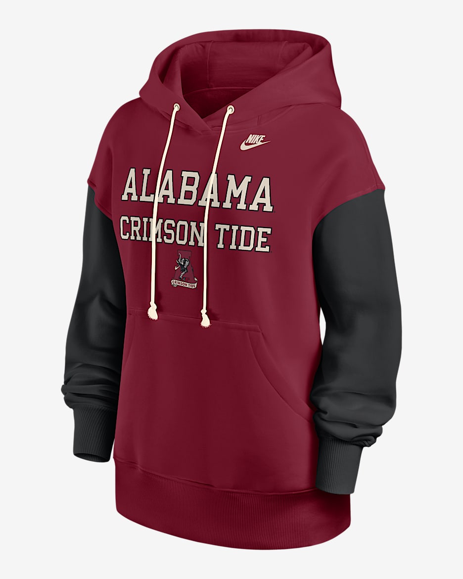 Sudadera con gorro sin cierre universitaria Nike para mujer Alabama Legacy Phoenix - Carmesí