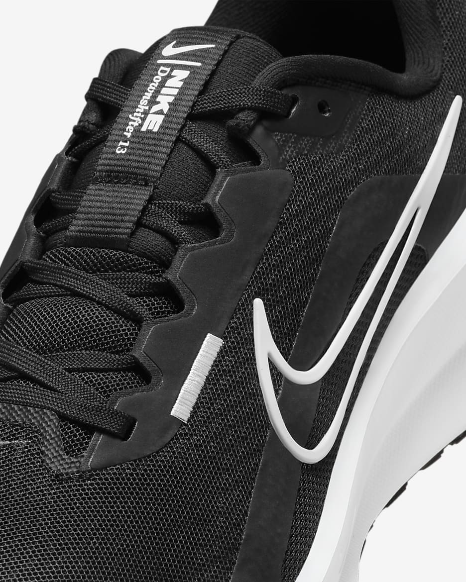 Nike Downshifter 13 Men's Road Running Shoes - Black/Dark Smoke Grey/White