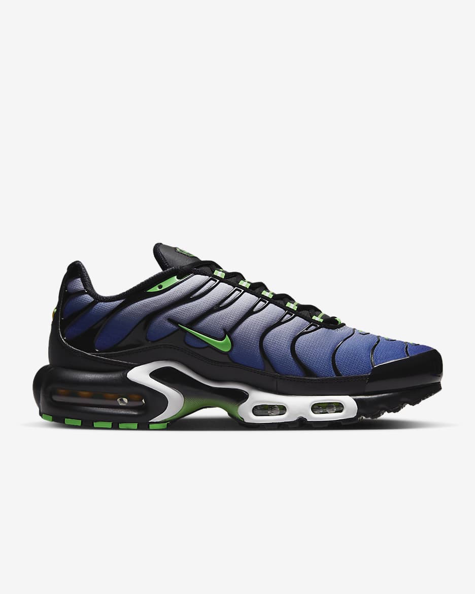 Nike Air Max Plus Men's Shoes - Black/White/Deep Royal/Scream Green