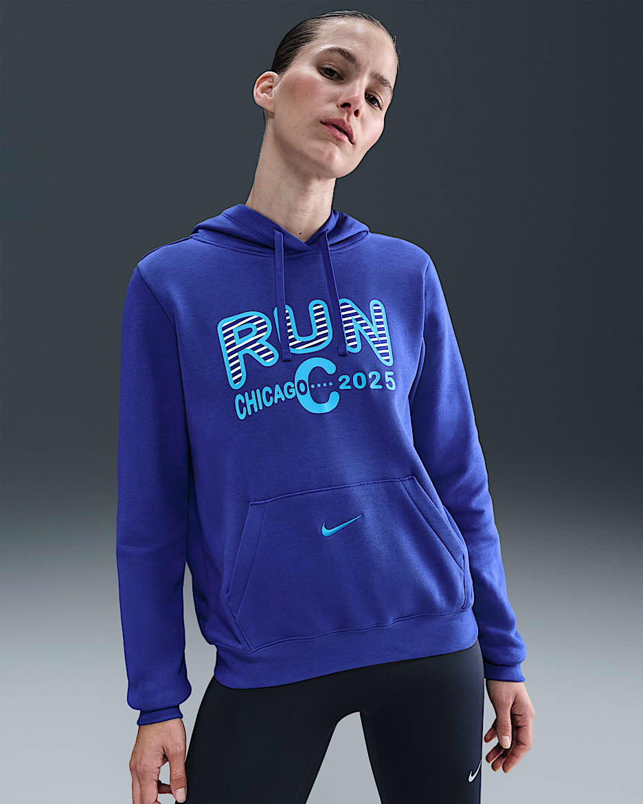 Nike Sportswear Club Women's Pullover Hoodie - Deep Night/Light Current Blue