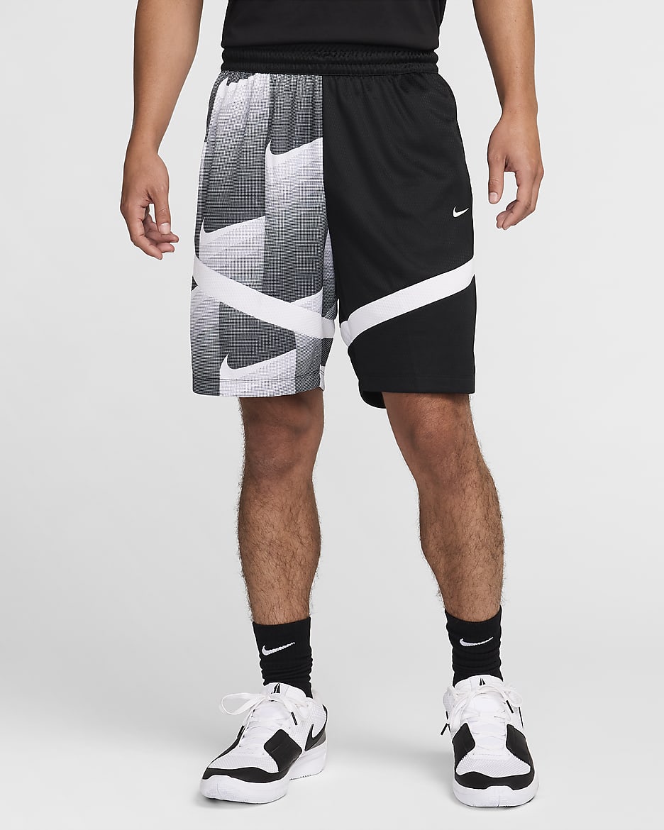 Nike Icon Men's 8" Dri-FIT Basketball Shorts - Black/White/White/White